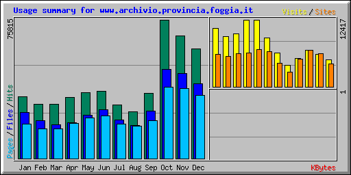 Usage summary for www.archivio.provincia.foggia.it