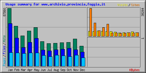 Usage summary for www.archivio.provincia.foggia.it
