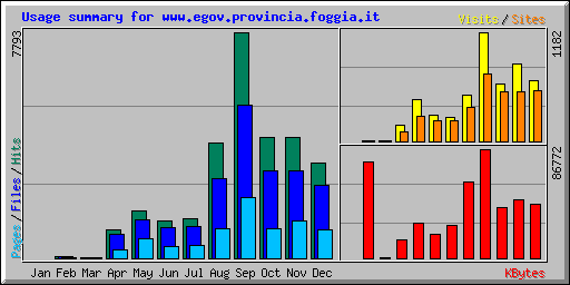 Usage summary for www.egov.provincia.foggia.it