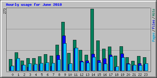 Hourly usage for June 2010