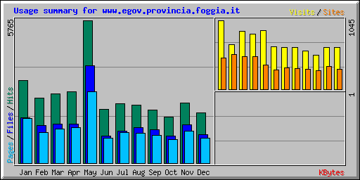 Usage summary for www.egov.provincia.foggia.it