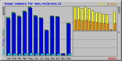 Usage summary for www.reciproca.it