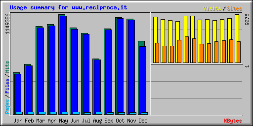 Usage summary for www.reciproca.it