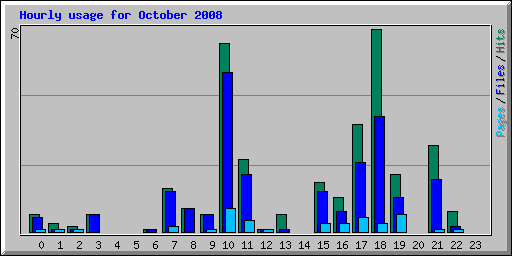 Hourly usage for October 2008